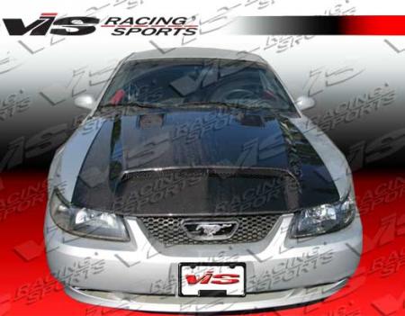 1999-2004 Ford Mustang Wings West GT500 Heat Extractor Carbon Fiber Hood