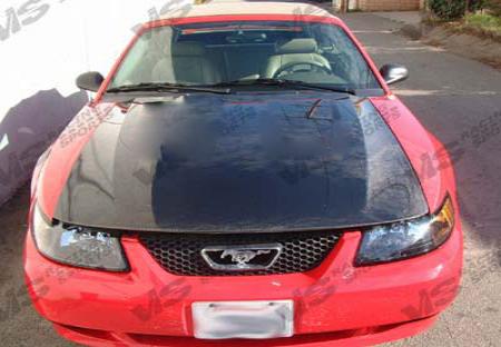 1999-2004 Ford Mustang Wings West OEM Style Carbon Fiber Hood
