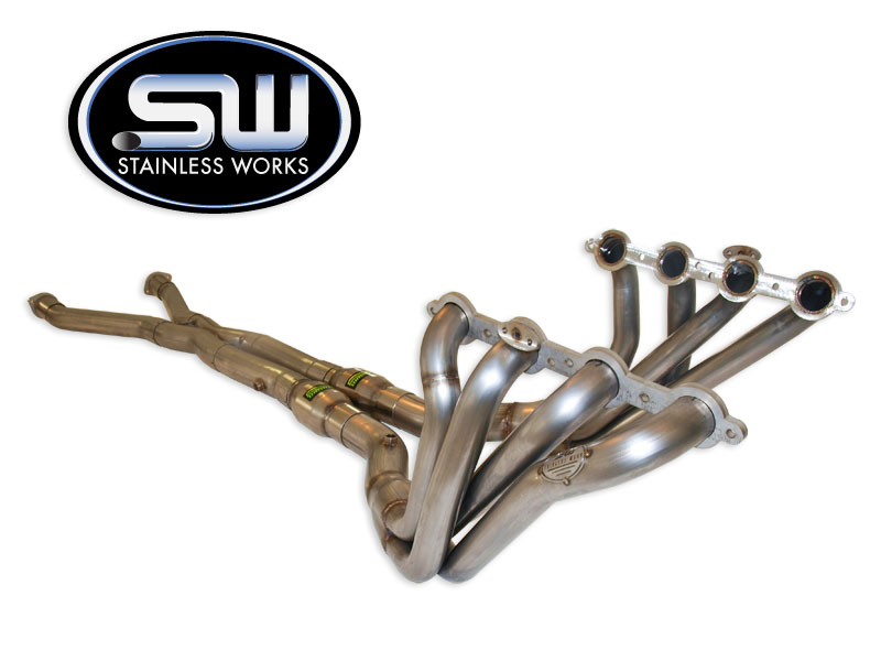 97-00 C5 Corvette Stainless Works 1 7/8" Long Tube Headers w/Xpipe and Converters