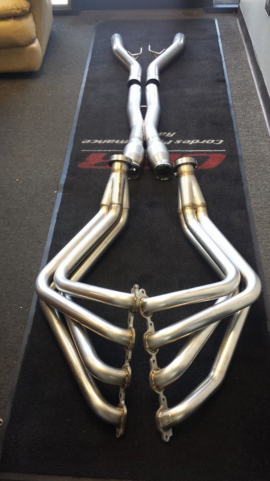 2014+ C7 Corvette Cordes Performance Racing 2" Stainless Long Tube Headers w/Offroad Pipes