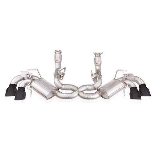 2020+ C8 Corvette Stainless Works Legend "Classic Sound"  Catback Exhaust System w/Matte Black Finish Tips