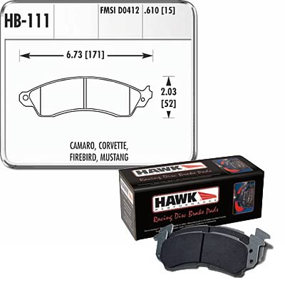 1999-2004 Ford Mustang Cobra Hawk Performance HT-10 Brake Pads - Front