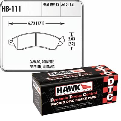 1994-2004 Ford Mustang Cobra Hawk Performance Heavy Duty DTC-70 Brake Pads - Front
