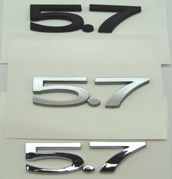 2004 Pontiac GTO Max Performance Reproduction "5.7L" Trunk Emblem