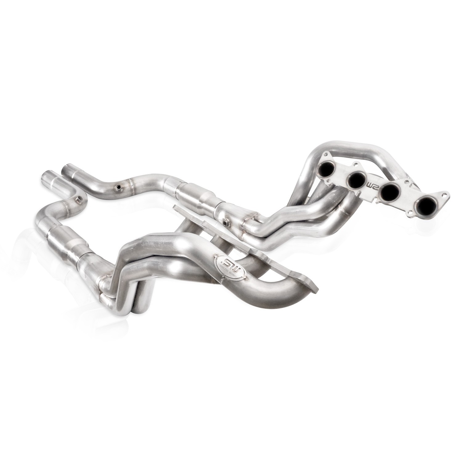 2015+ Ford Mustang GT 5.0L V8 Stainless Works 1 7/8" Long Tube Headers w/Cats - Aftermarket Connection
