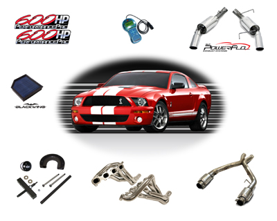 2007-2009 Ford Mustang GT500 SLP PerformancePac w/PowerFlo Exhaust w/3" Tips (600HP)