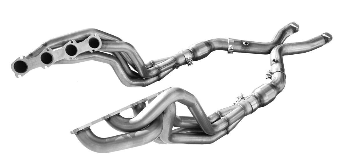 1999-2004 Ford Mustang 2V GT American Racing Headers 1 3/4" x 3" Long Tube Headers w/3" Catted Xpipe