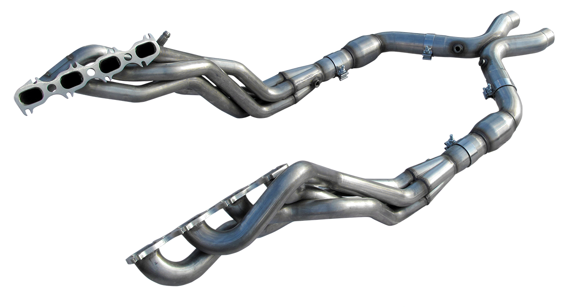 2007-2010 Ford Mustang GT500 American Racing Headers 1 3/4" x 3" Long Tube Headers w/3" Catted Hpipe
