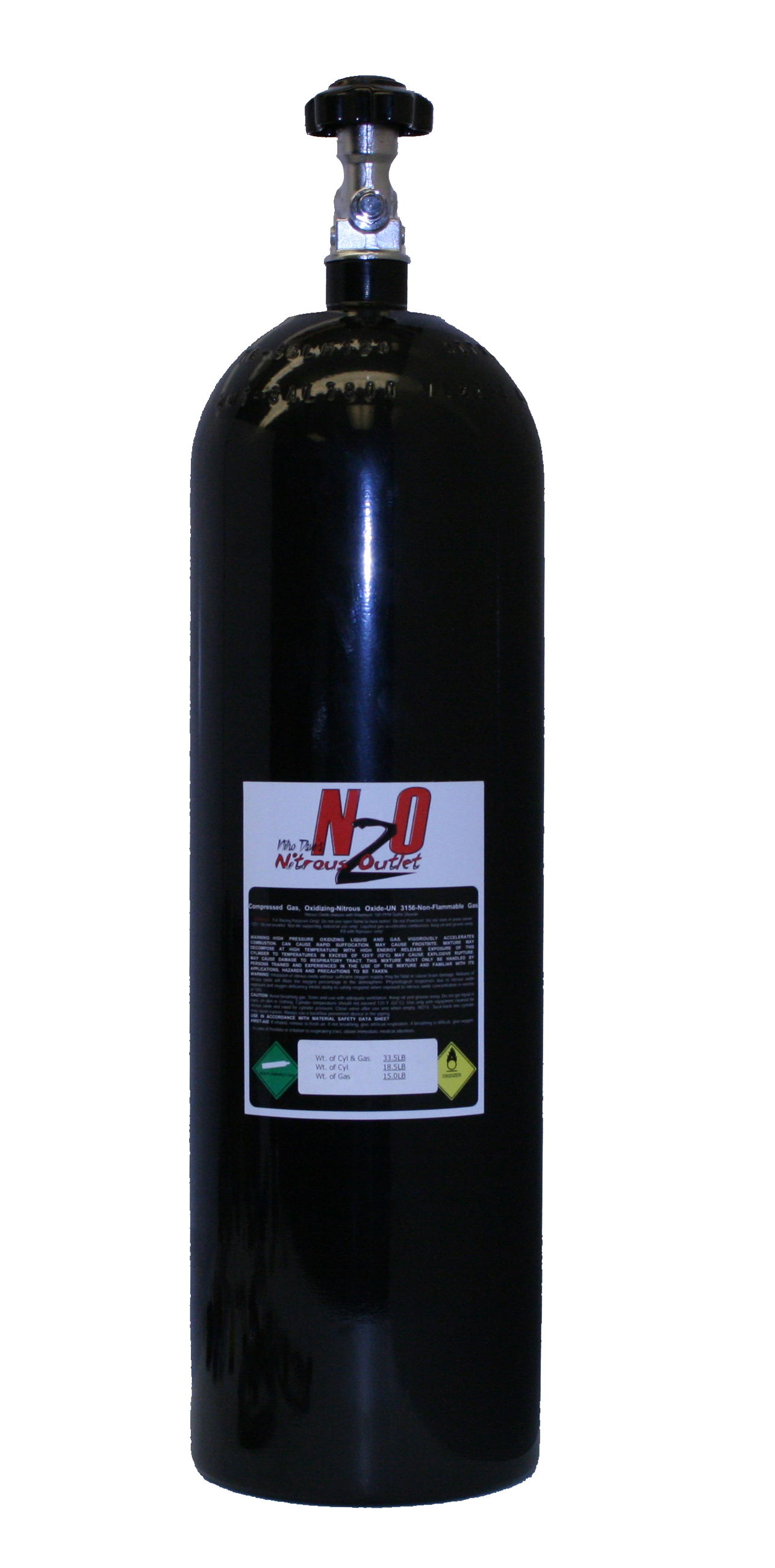 Nitrous Outlet Black 15lb Bottle