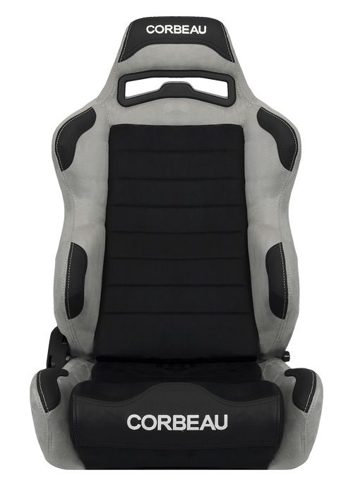 Corbeau LG1 Seats - Grey/Black Microsuede