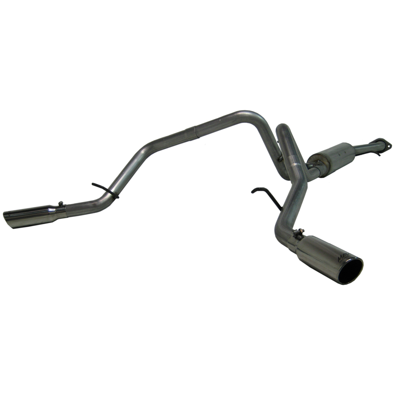 2003-2007 Chevy/GMC 1500 MBRP Performance Aluminum Catback Exhaust System w/Dual Split Side Exit Polished Tips - SC/SB