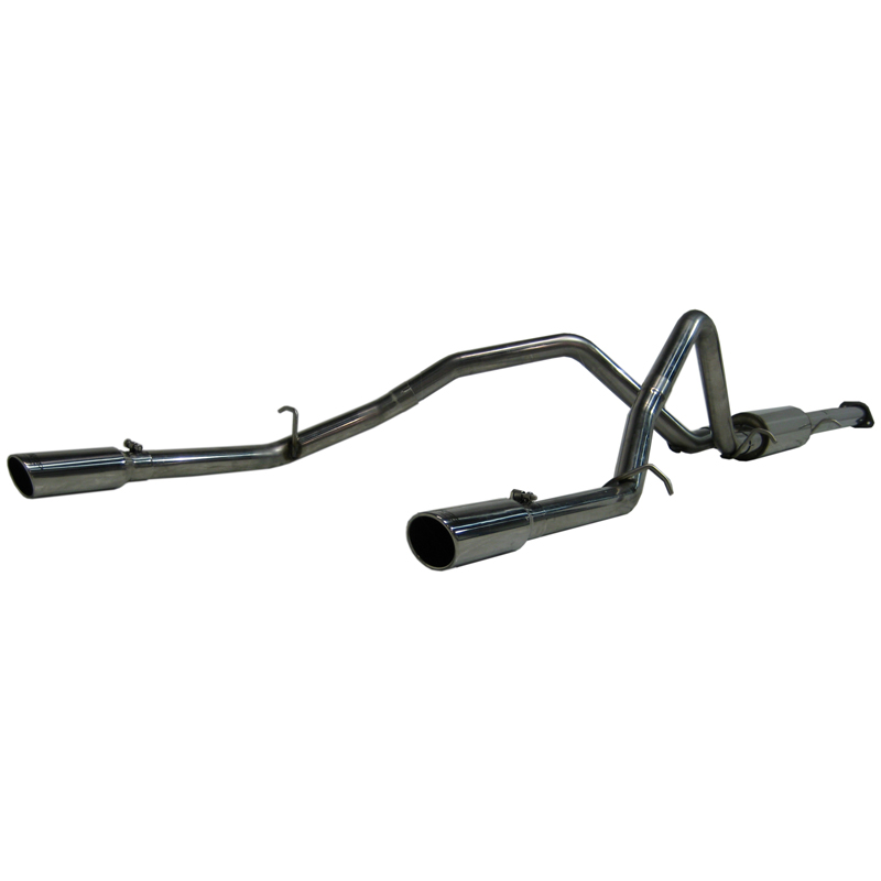 2007-2008 Chevy/GMC 1500 MBRP Performance T409 Stainless Catback Exhaust System w/Dual Split Rear Exit Polished Tips
