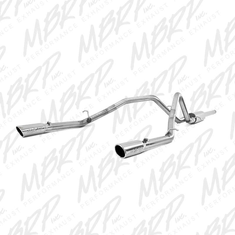 2014-2018 Chevy/GMC 1500 MBRP Performance T409 Stainless Catback Exhaust Kit w/Dual Split Rear Exit Tips - One-Piece Driveshaft