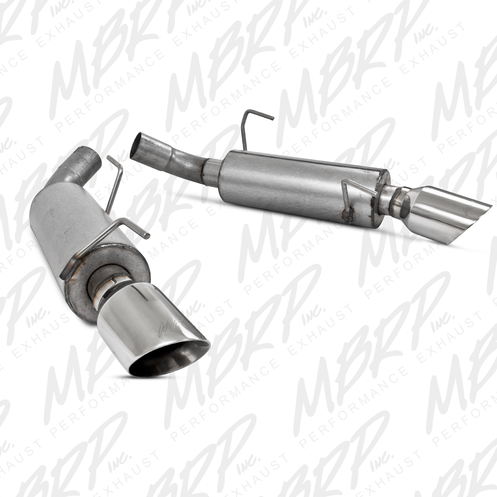 2005-2010 Ford Mustang GT MBRP Performance Axle Back Dual Split Rear Exhaust System - Aluminized Steel