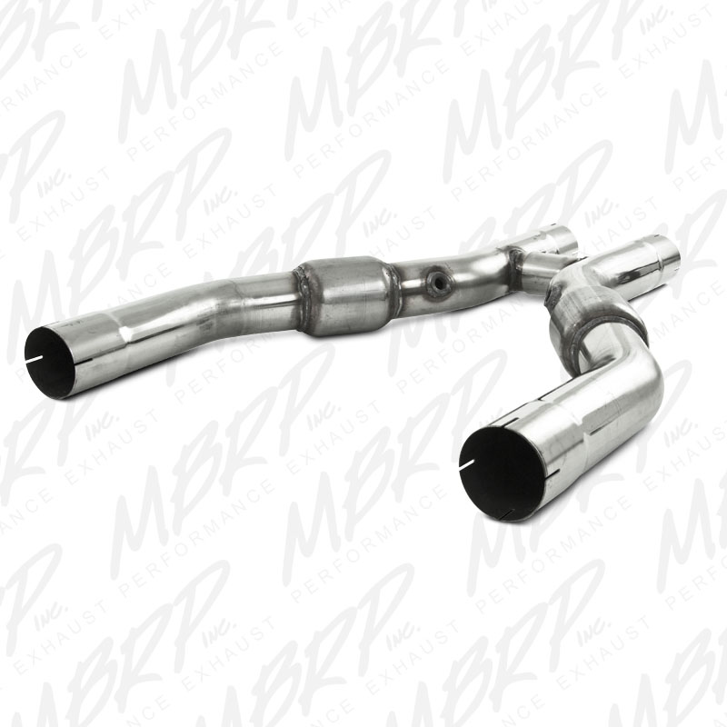 2011+ Ford Mustang GT/GT500 5.0L/5.4L V8 MBRP Performance Catted H-Pipe (Use with MBRP Headers) - Stainless Steel