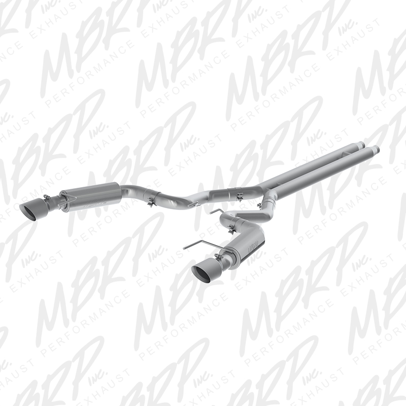 2015+ Ford Mustang GT Convertible 5.0L MBRP Performance 3" Stainless Dual Split Race Version Catback Exhaust System
