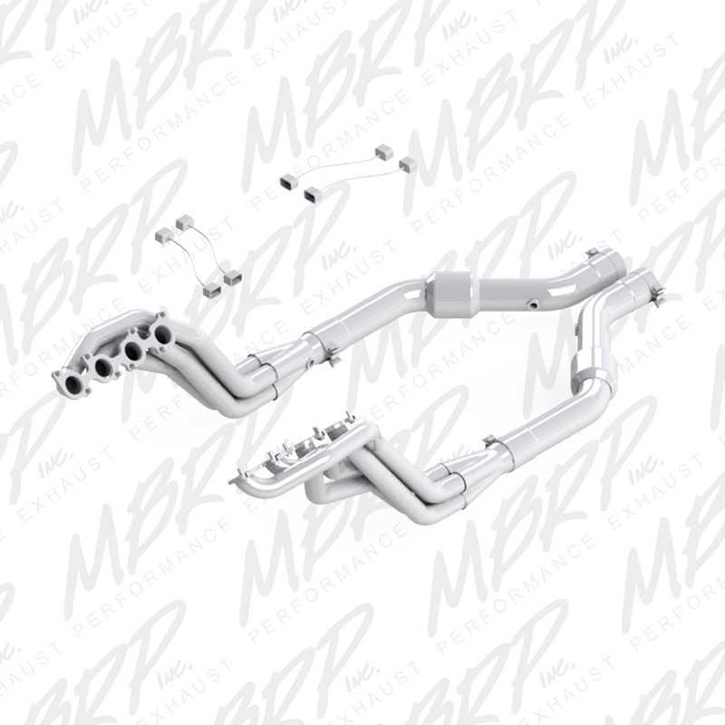 2015+ Ford Mustang GT 5.0L V8 MBRP Performance 1 7/8" Long Tube Headers w/Catted Mid Section