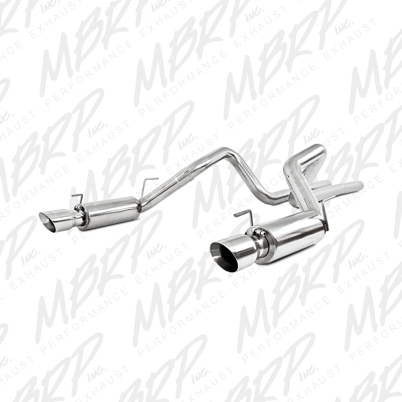 2007-2010 Ford Mustang GT500 MBRP Performance Race Version Stainless T409 Dual Catback w/4" Tips