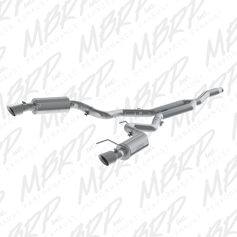 2015+ Ford Mustang 2.3L I4 MBRP Performance Aluminized 3" Catback Exhaust System - Street w/4.5" Tips