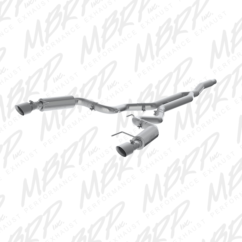 2015+ Ford Mustang 2.3L I4 MBRP Performance T409 SS 3" Catback Exhaust System - Race Version w/4.5" Tips