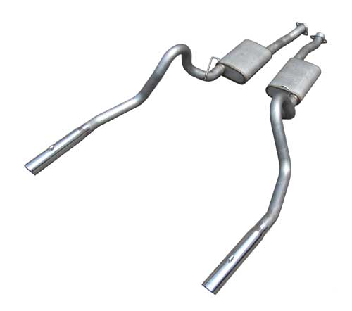 86-97 Ford Mustang GT Pypes Performance 2.5" 409 Stainless Exhaust System w/3" Tips