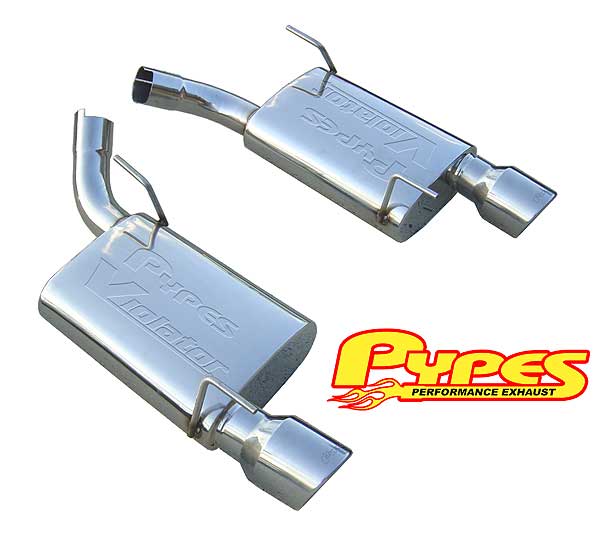 2005-2010 Ford Mustang GT Pypes Performance Exhaust "Violator" Axle Back Exhaust - Fully Polished