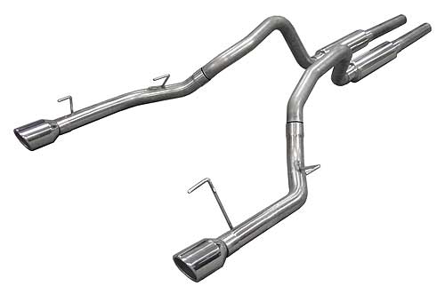 2005-2010 Ford Mustang GT Pypes Performance 2.5" Stainless Mid Muffler Exhaust System w/M-80 Bullet Mufflers