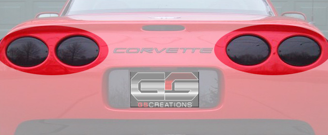 97-04 C5/ZO6 Corvette GSCreations 4 Piece Rear Brake Light Blackout Kit