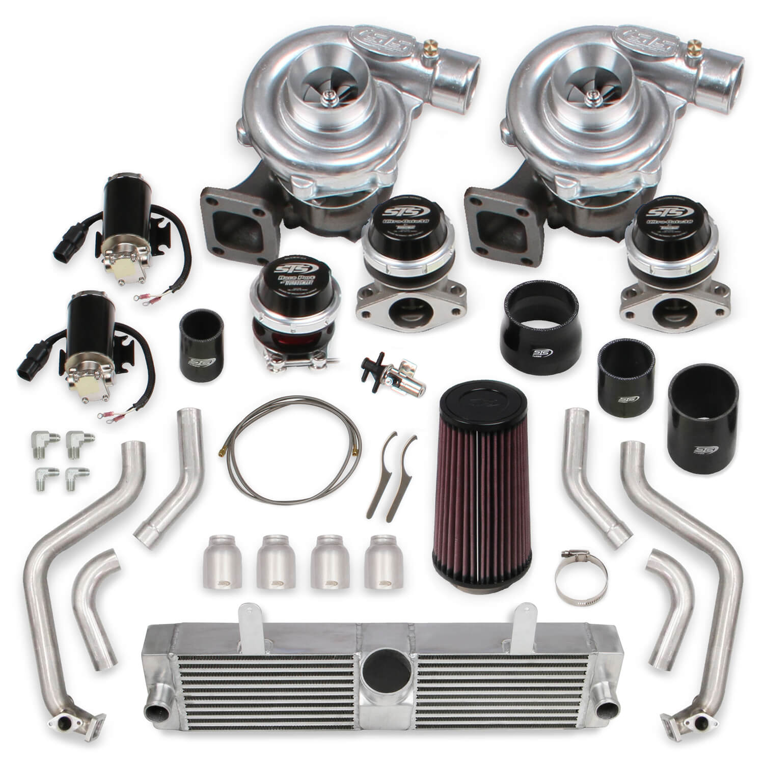 2006-2013 C6 ZO6 Corvette STS Turbo Remote Mounted Twin Turbo System Without Tuner & Fuel Injectors