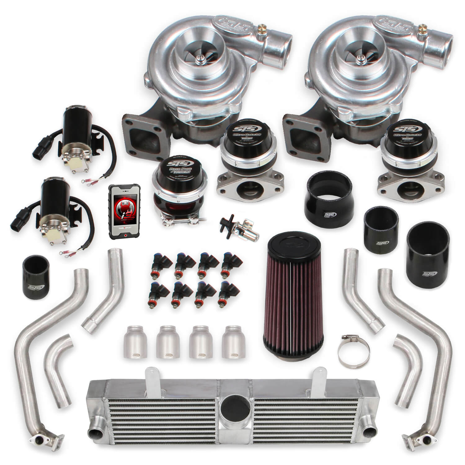 2006-2013 C6 ZO6 Corvette STS Turbo Remote Mounted Twin Turbo System With Tuner & Fuel Injectors