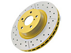 2004 GTO DBA Standard Series Slotted/Drilled Gold Rotors Rears