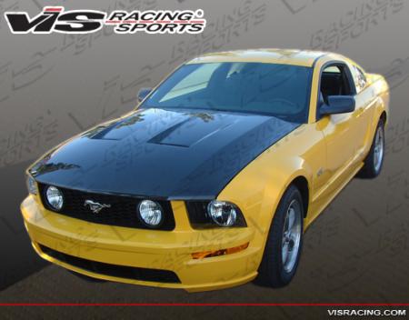 2005-2009 Ford Mustang Wings West Heat Extractor Carbon Fiber Hood