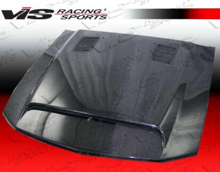 2005-2009 Ford Mustang Wings West GT 500 Heat Extractor Carbon Fiber Hood