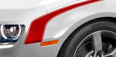 2010+ Camaro SLP Performance Graphics Kit Hockey Stripes (Red)