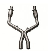 2005-2010 Ford Mustang GT 4.6L V8 Kooks 2 1/2" x 2 1/2" GREEN Catted Stainless X-Pipe (For use w/Kooks Headers)