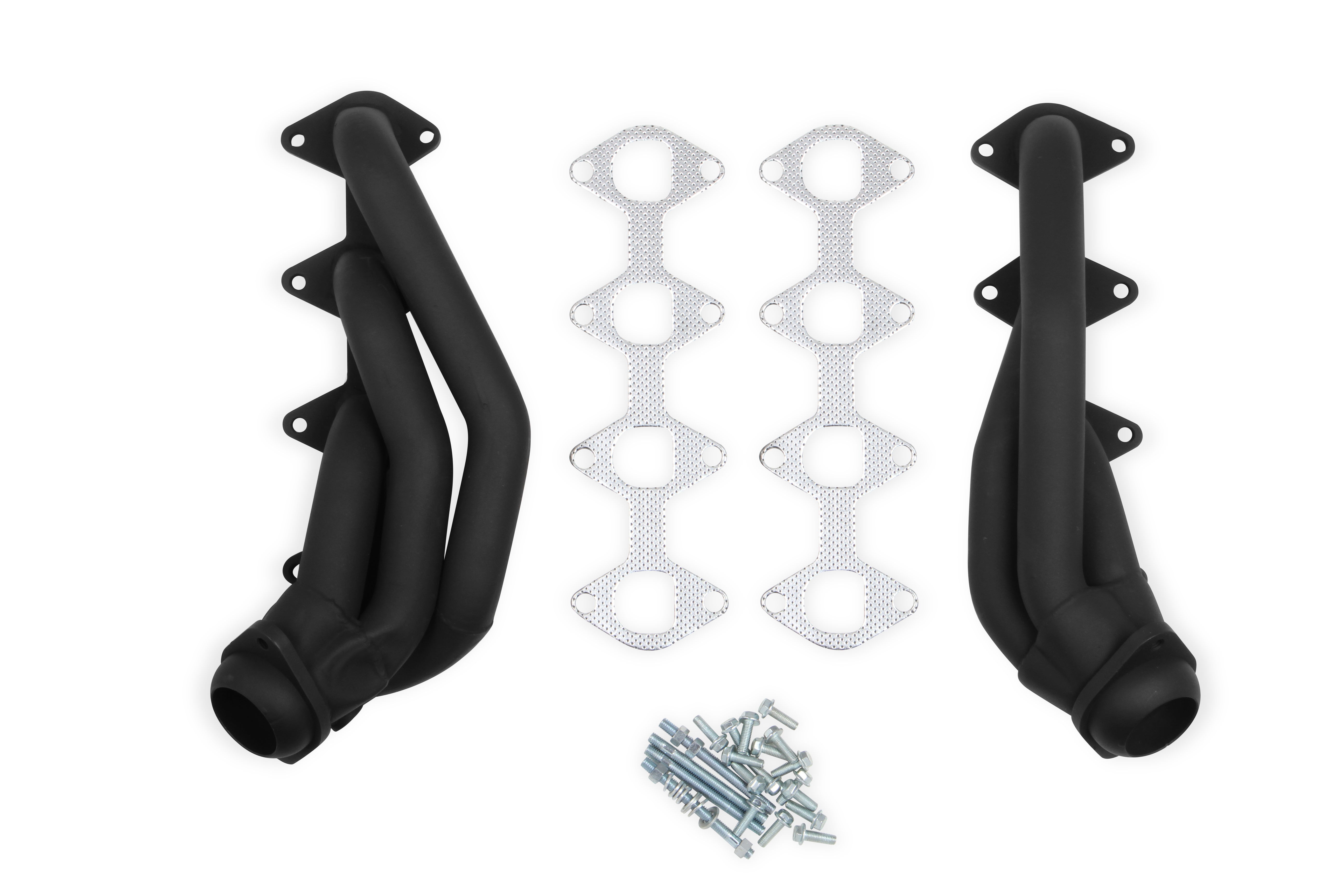 2005-2010 Ford Mustang 4.6L V8 Flowtech 1 5/8" 409SS Shorty Headers - Black Painted Finish