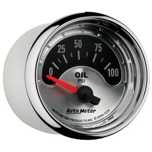 Auto Meter American Muscle Series 2 1/16" Short Sweep Oil Pressure Gauge - 0-100 PSI