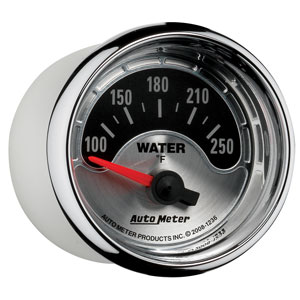 Auto Meter American Muscle Series 2 1/16" Short Sweep Water Temperature Gauge - 100-250 Degrees F