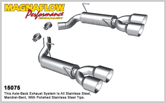 2010 Ford Mustang GT/GT500 Magnaflo Competition Series Axle Back Exhaust System