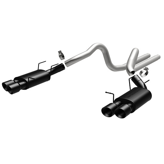 2013+ Ford Mustang Shelby GT500 Magnaflow Street Series Catback Exhaust System w/Black Polished Tips