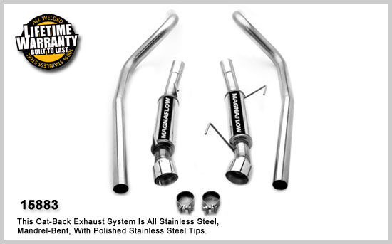 2005-2009 Ford Mustang V8 Magnaflow Complete Exhaust Kit (2.5" System) - Aggressive