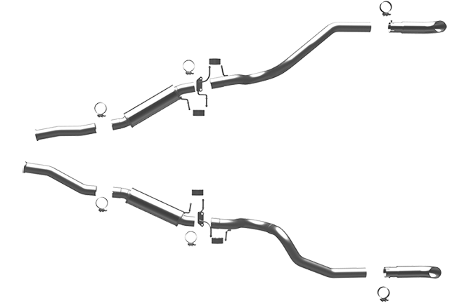 1987-1993 Ford Mustang V8 Magnaflow 2.5" Stainless Steel Competition Series Catback Exhaust System