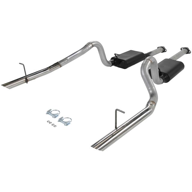 1994-1997 Ford Mustang GT Flowmaster American Thunder Aluminized Exhaust System w/ OE Style Polished Tips