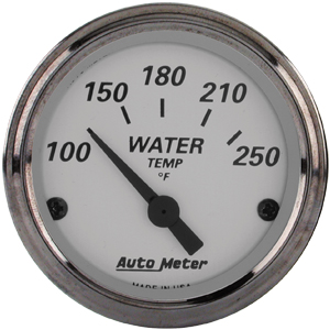 Auto Meter American Platinum Series 2 1/16" Short Sweep Water Temperature Gauge - 100-250 Degrees F