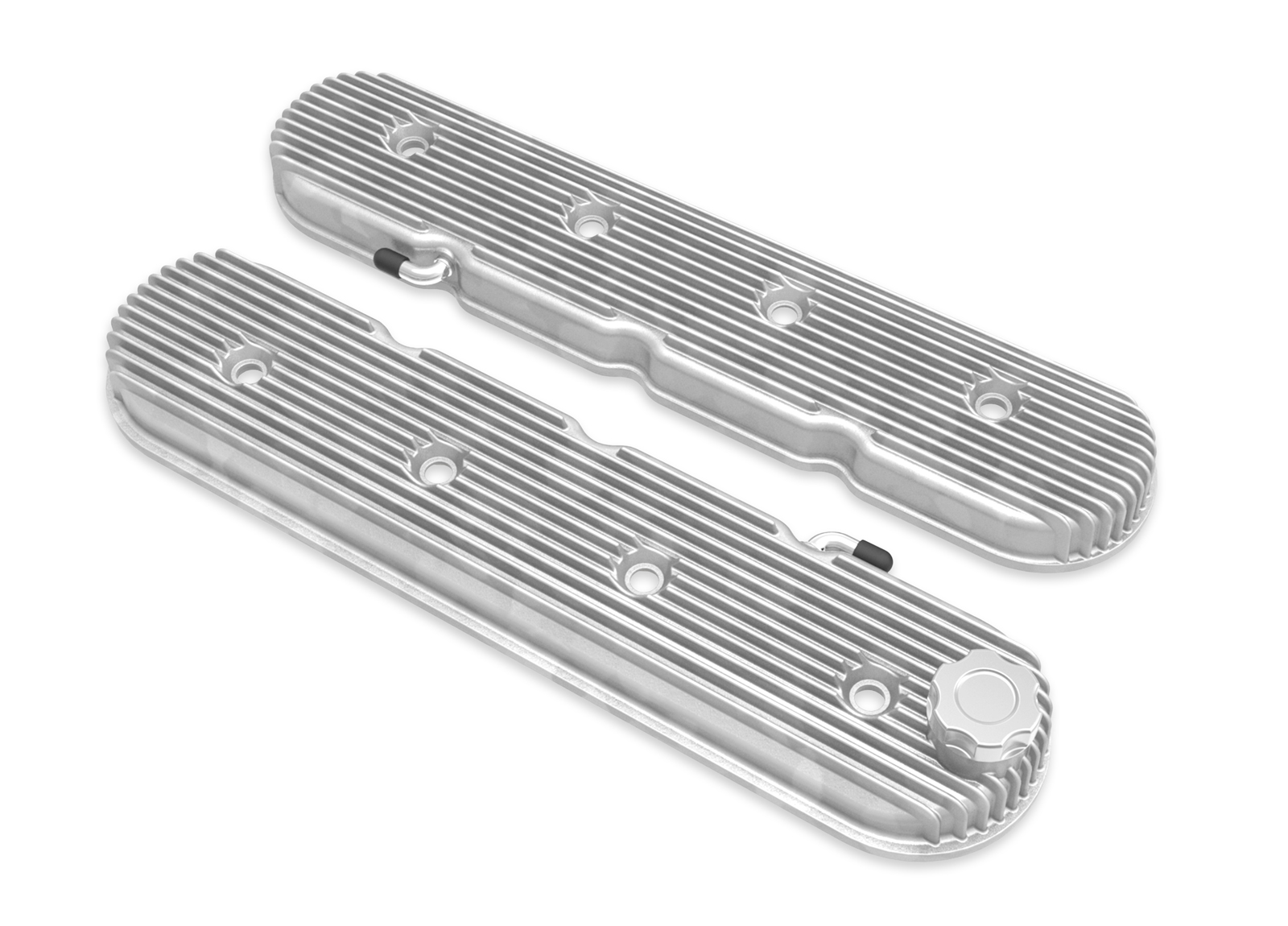 LS1/LS2/LS3/LS6/LS7 Holley Vintage Series Finned Valve Covers - Natural Cast