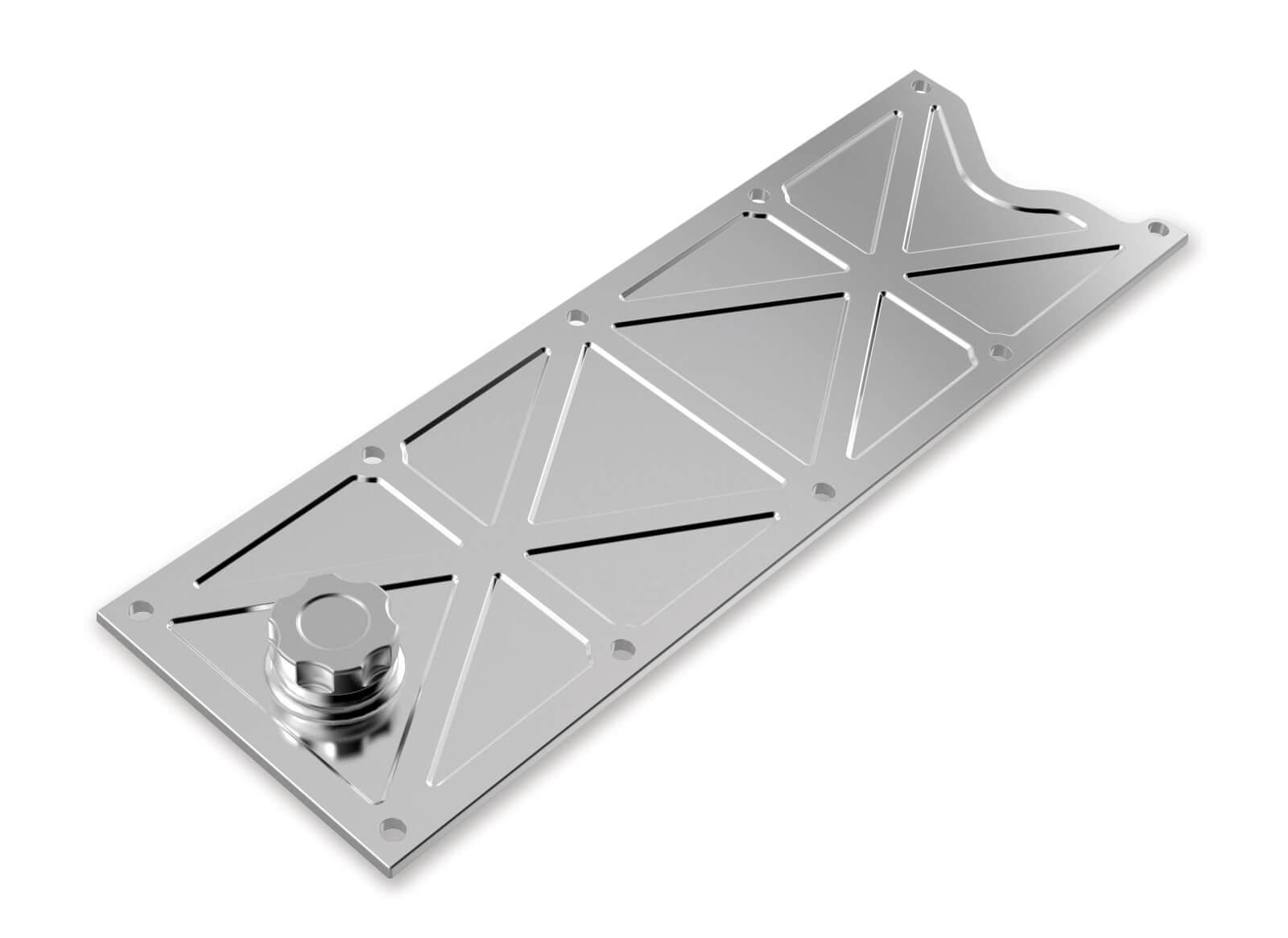 Holley LS1/LS6 Valley Cover with Oil Fill - Polished Billet