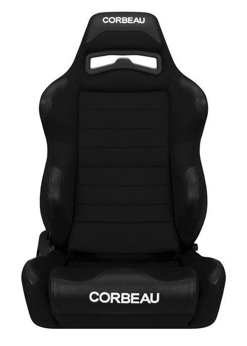Corbeau LG1 Seats - Black Cloth Wide