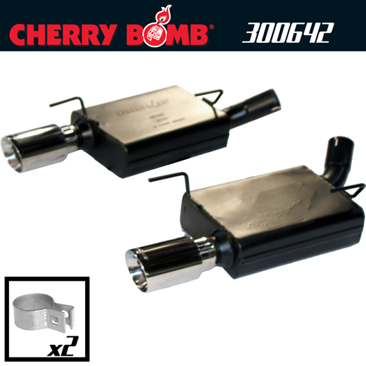 2005-2009 Ford Mustang GT V8 Cherry Bomb Dual Vortex Axleback Exhaust System