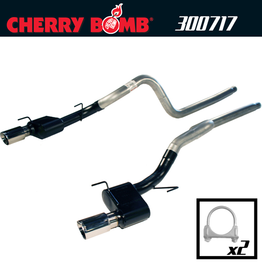 2005-2009 Ford Mustang GT V8 Cherry Bomb Dual Extreme Catback Exhaust System