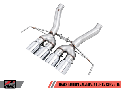 2014-2019 C7 Corvette AWE Tuning Track Valve-Back Exhaust System w/Chrome Tips
